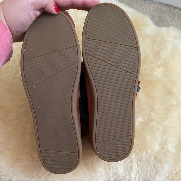 TOMS Nepal Colorful Knit Women's Mid Calf Leather Boots size 8 - Picture 11 of 12